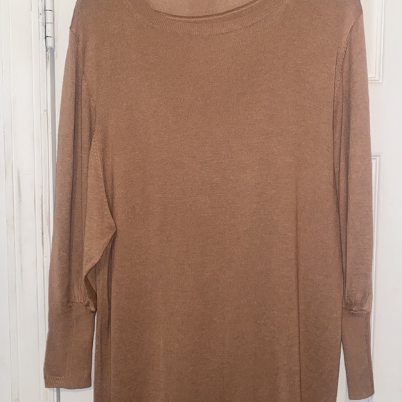 Zara Woman Tan midi three quarter sleeve knit dress size M - Picture 4 of 13